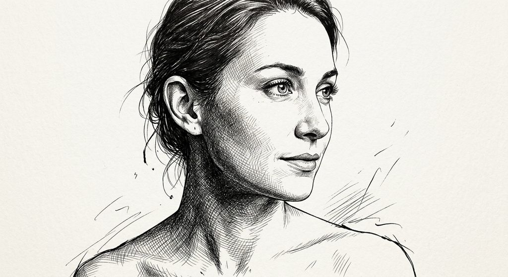 Hyper-Realistic Ink Portrait - Best Nano Banana Image Prompts